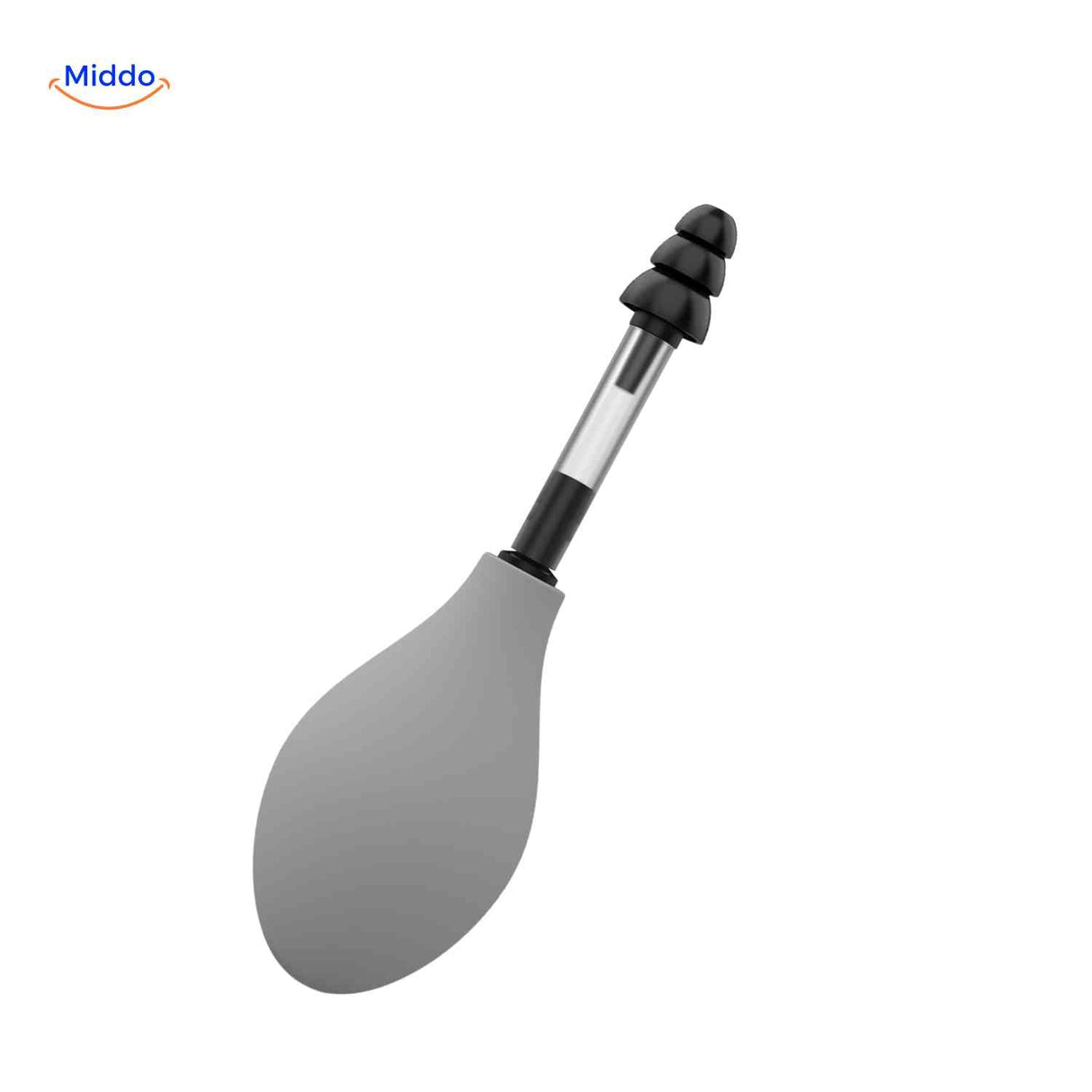 OtoRelief grey design with transparent chamber for ear pressure application.