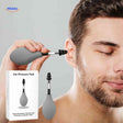 Man using OtoRelief ear pressure device for natural headache and stress relief.