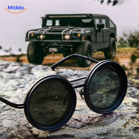 Outdoor-ready sunglasses with UV protection for active lifestyles.