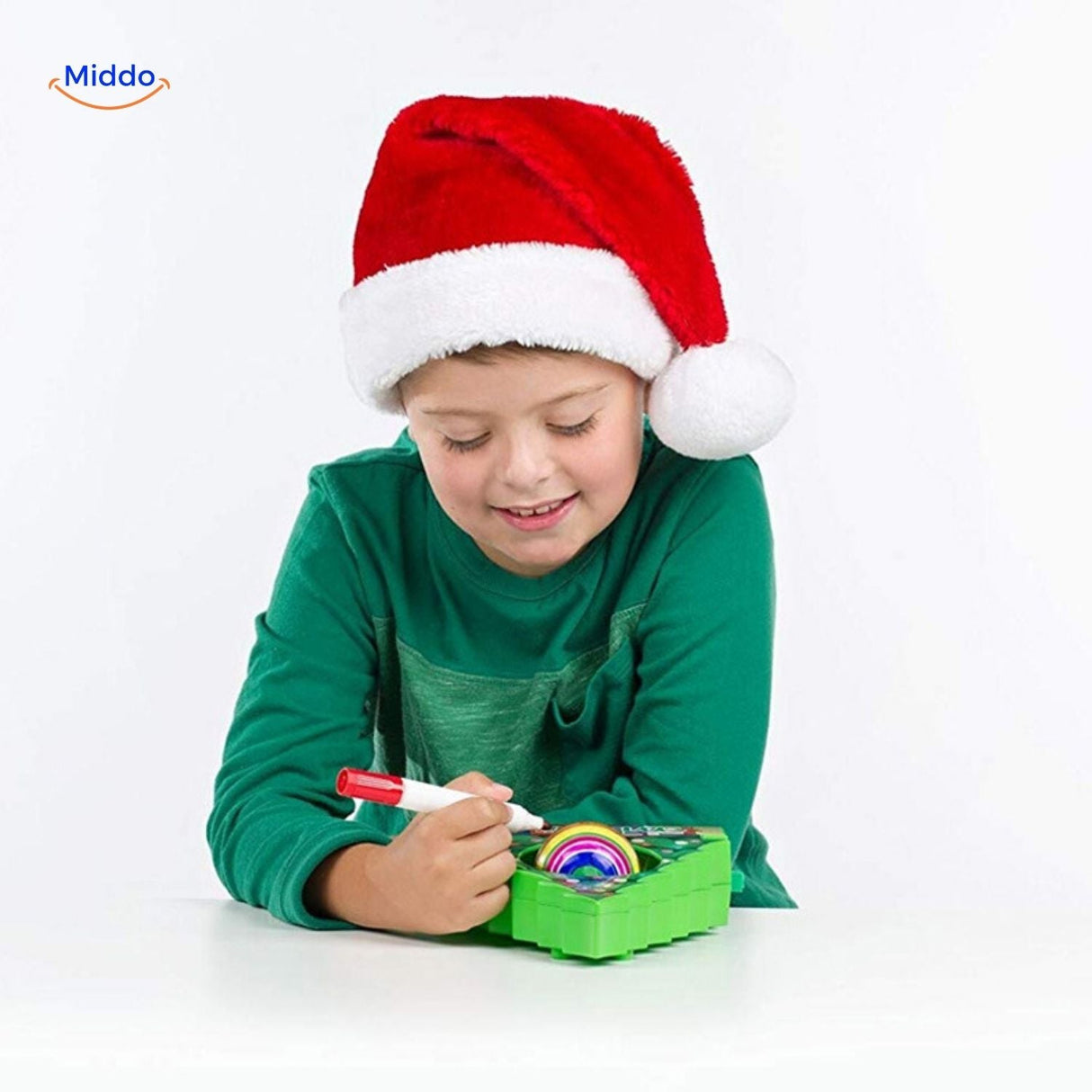 Hands using electric light-up pen to paint and decorate wooden ornaments with precision.
