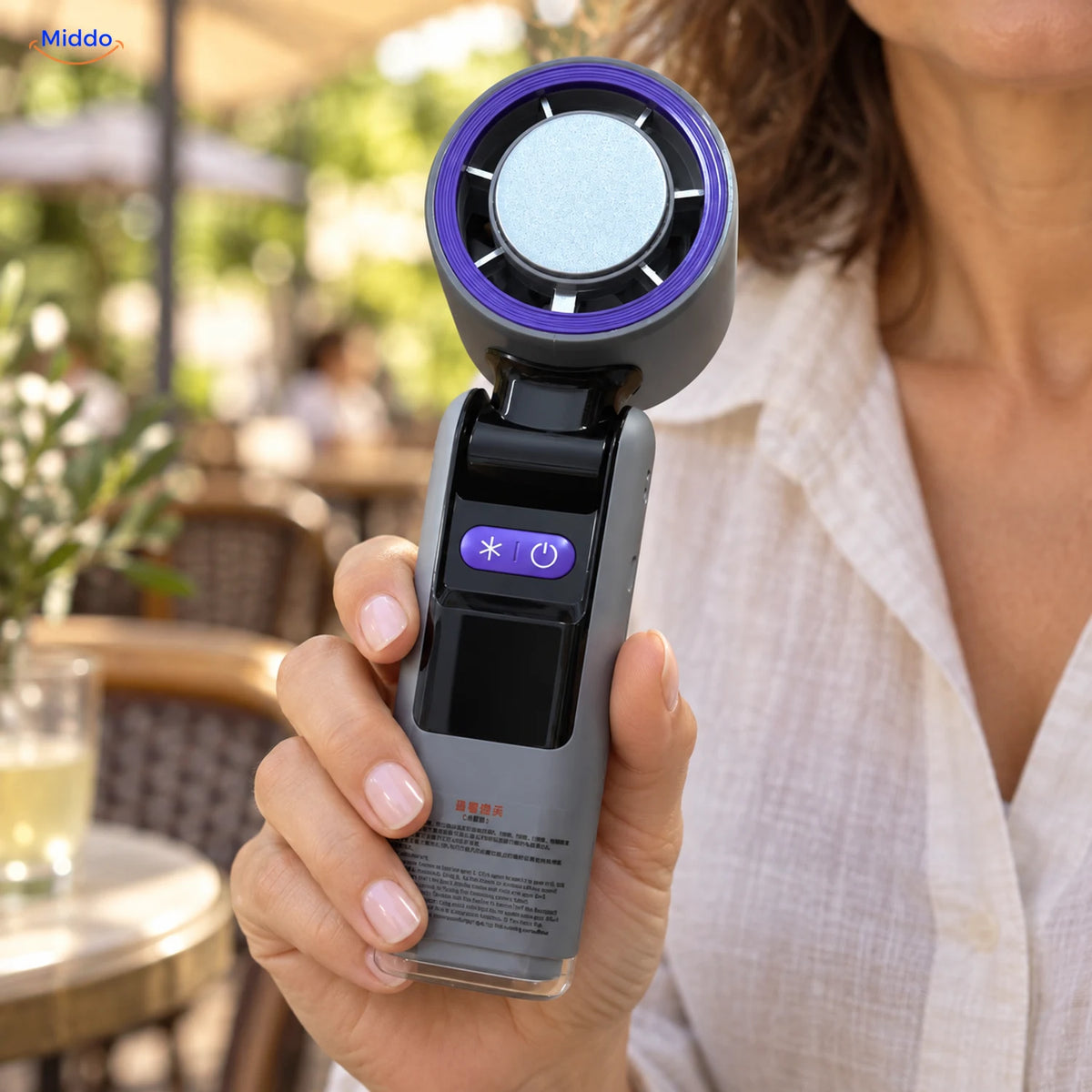 Palmora™ Folding Handheld Fan | Personal Airflow On the Go - Black