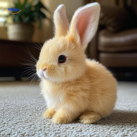 Pastel yellow soft rabbit plush toy, a cuddly gift for boys and girls of all ages.