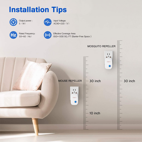 Installation guide and tips for optimal ultrasonic pest repeller placement.