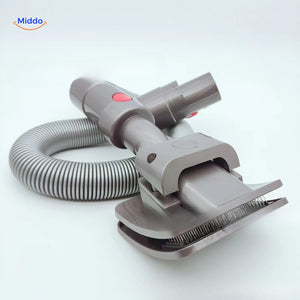 Pet bathing grooming brush attachment for wash and dry.