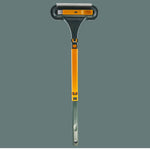 MultiBrush pet hair remover with soft rubber strip in orange color for effective cleaning.