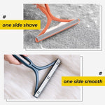 Hairaway remover showing smooth side and textured rough side for versatile cleaning.
