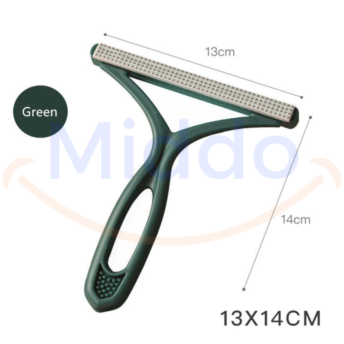 Pet hair remover available in vibrant green color for cat and dog owners.