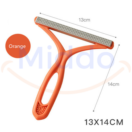 Hairaway pet hair remover in bright orange color option.