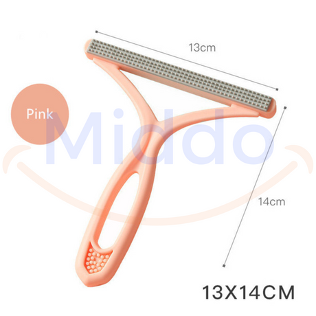 Pet hair remover in pink color variant for removing pet fur effectively.