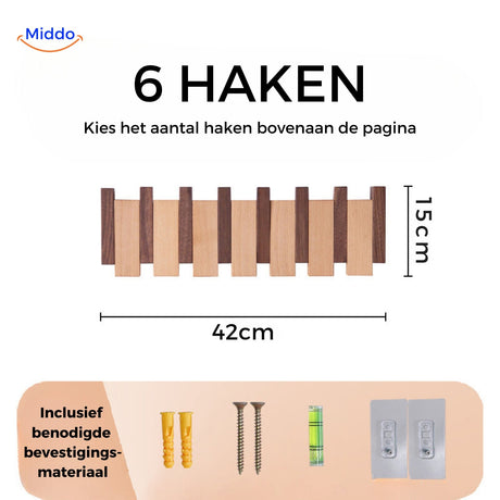 Piano coat rack size chart showing dimensions for Combihout variant.