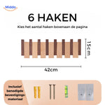 Piano coat rack size chart showing dimensions for Combihout variant.