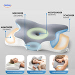 Memory foam pillow with soft protective texture for comfortable neck support