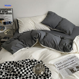 Pink dorm bedding set with cozy pillows for all-season comfort