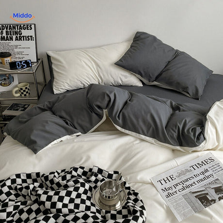 Pink dorm bedding set with cozy pillows for all-season comfort