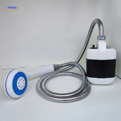 AquaCharge shower with simple quick installation for immediate use in any location.