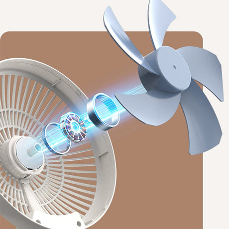 Portable fan components and removable parts for easy maintenance cleaning.