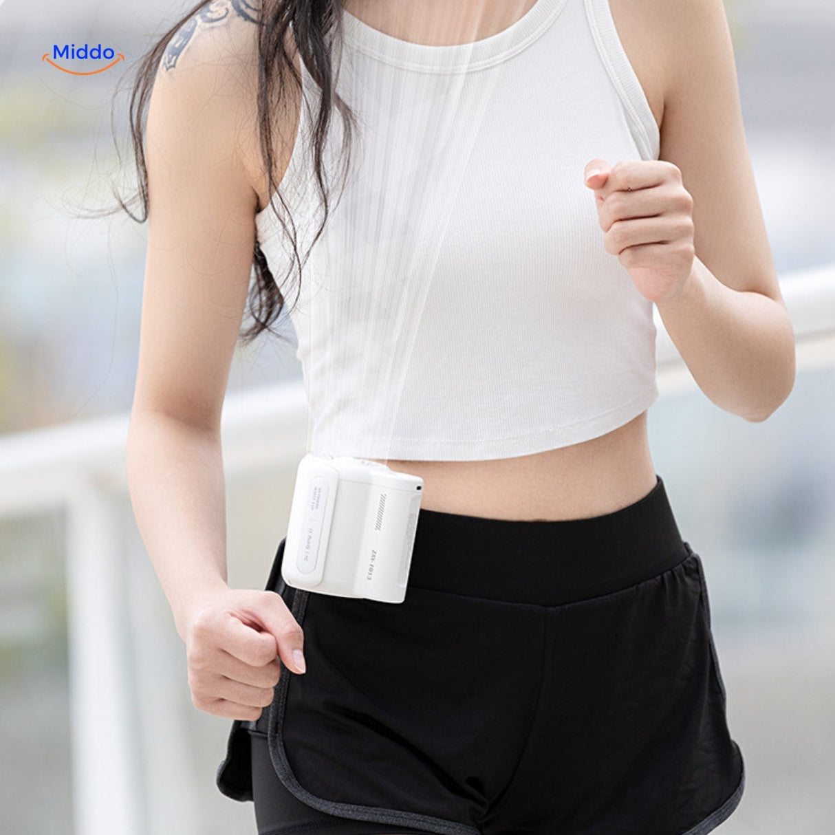 Compatible portable mini fan works with various clips and attachment options.