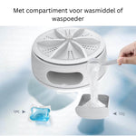EasyWash mini washer detergent compartment and internal design.