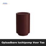 Vacubag portable mini rechargeable vacuum air pump for bags and clothing compression.