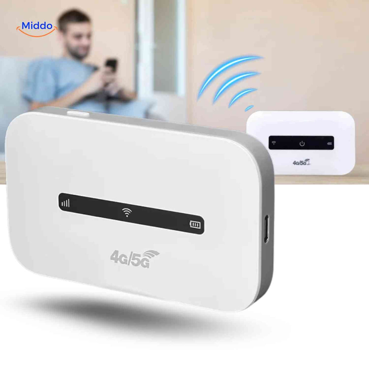 Portable router delivers fast connection for home use and streaming.