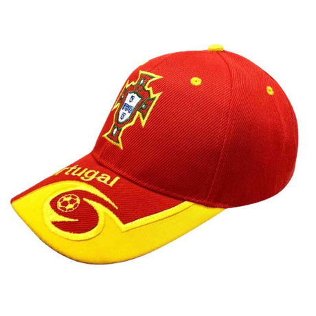 Portugal football cap with adjustable strap and lightweight fabric.