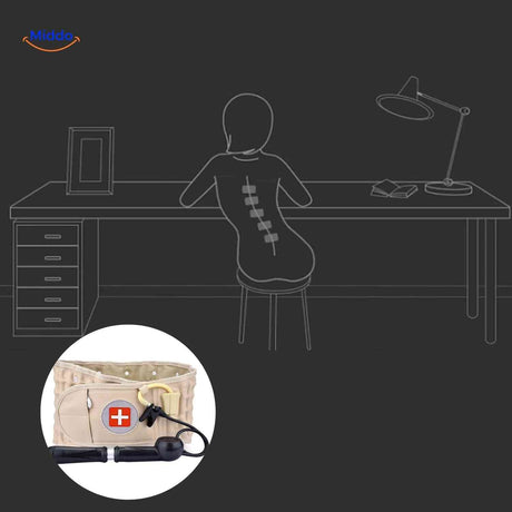 Posture support belt promoting proper spinal alignment and back relief.