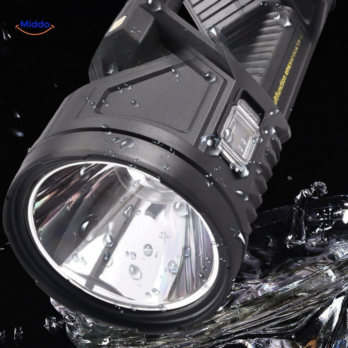 PowerBeam waterproof LED searchlight delivering bright, clear illumination for any weather.