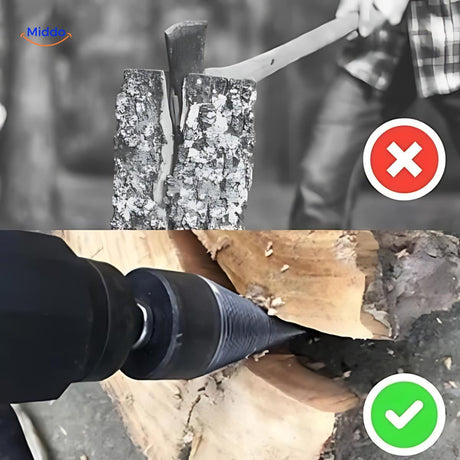 PowerSplit wood splitter with ergonomic grip design for comfortable and safe operation.