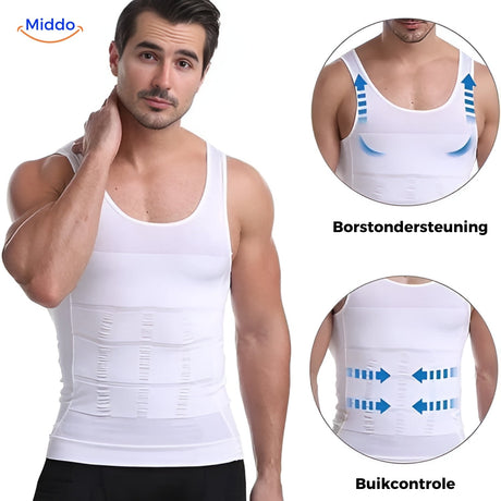 PowerVest compression technology for chest support and abdominal control.