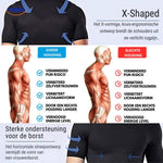 Before and after posture improvement with ShapeBoost PowerVest 2.0 compression.