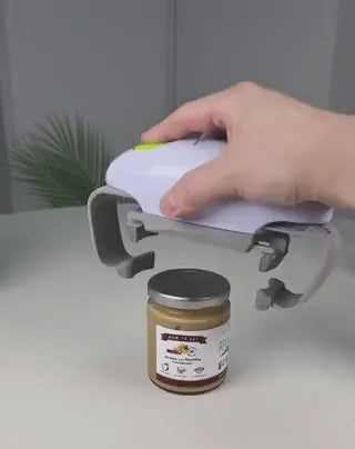 Open honey jars and other containers with single button press effortlessly.