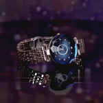 Animated overview of the women's stainless steel water-resistant watch showing key features.