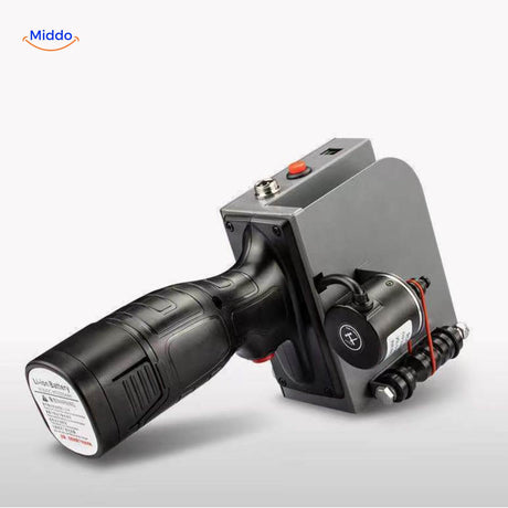 Ergonomic handle design on the side of PrintPro Ink for comfortable one-handed printing.