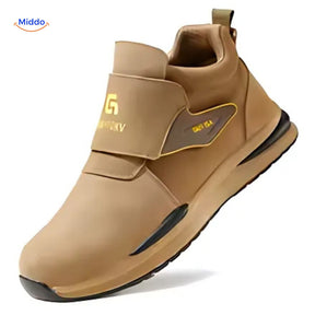 Robust ProGuard safety footwear with anti-slip sole for workplace protection.
