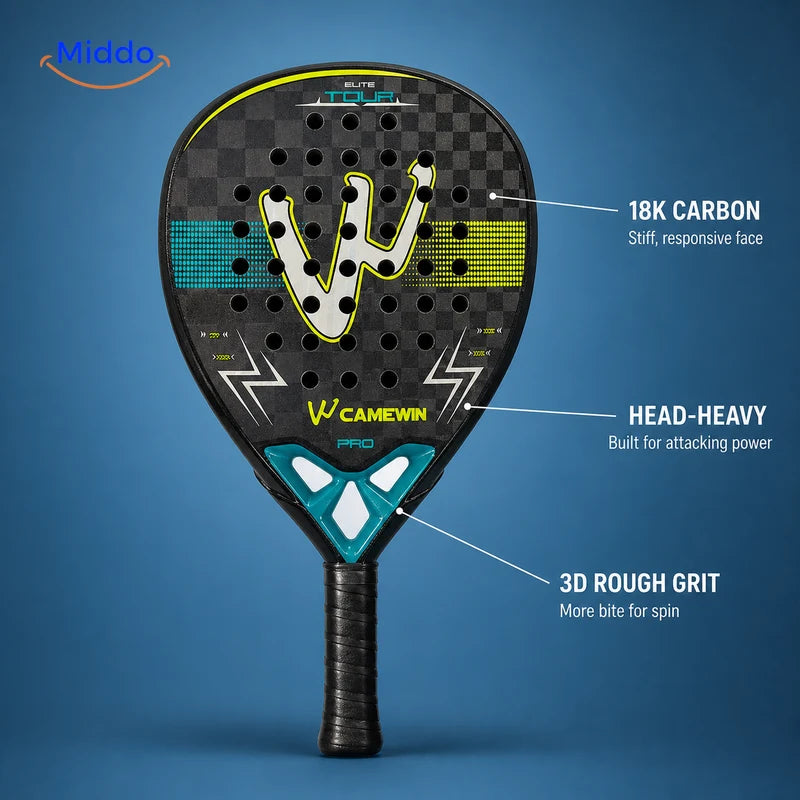ProStrike 18K carbon padel racket power features