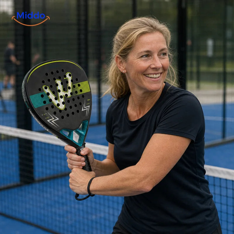 ProStrike™ 18K Carbon Padel Racket in casual play