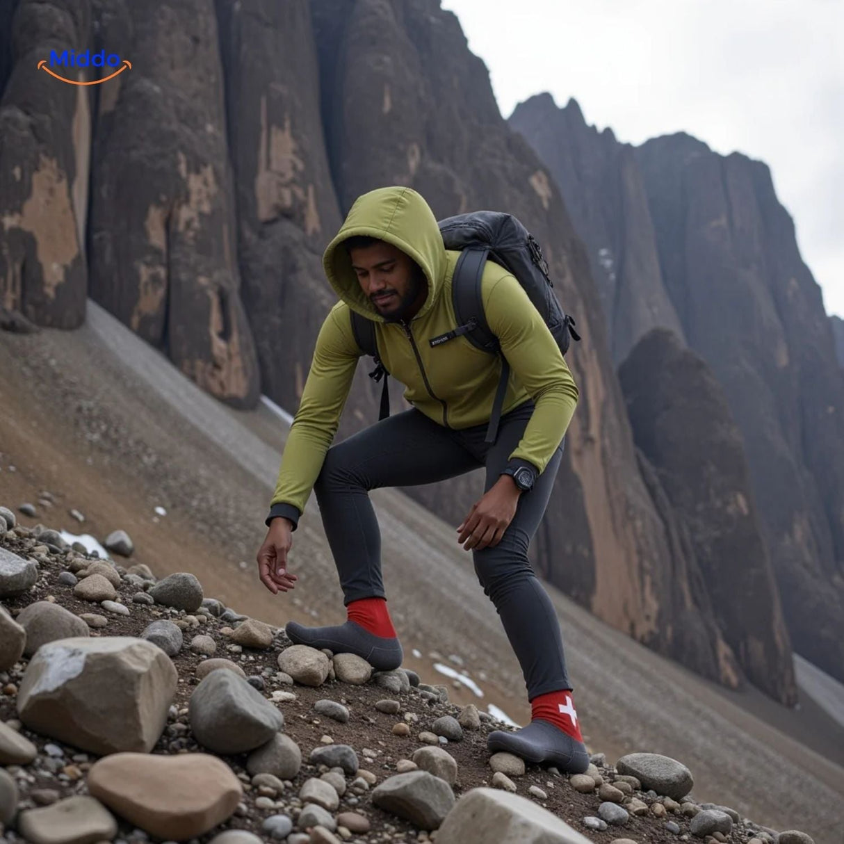 Protective five-toe socks designed for anti-puncture and durable wear.