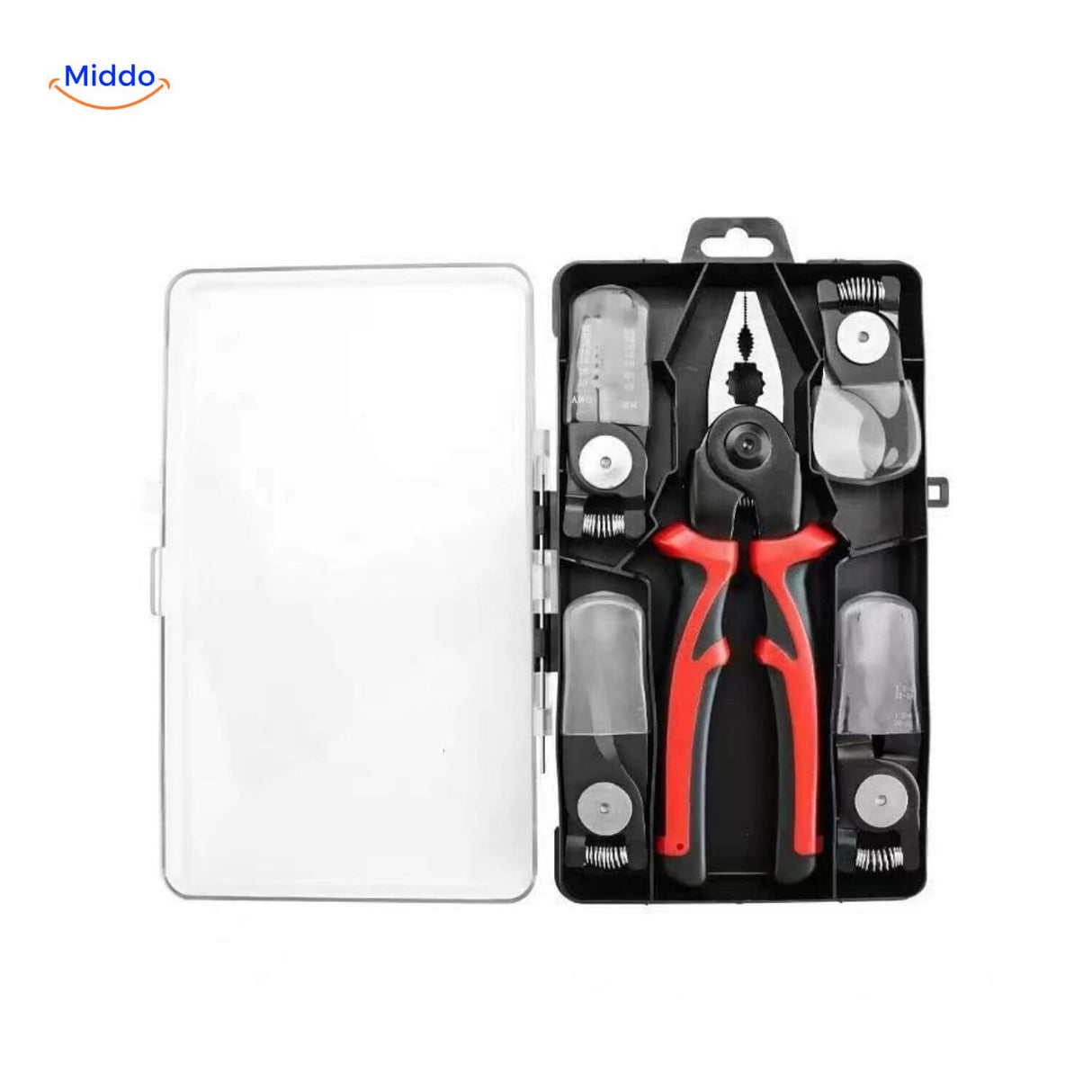 ProTool 6-in-1 multifunctional tool set displaying various accessories and components.