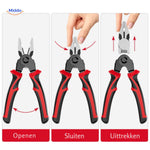 ProTool precision wire cutter with interchangeable heads for specialized cuts.