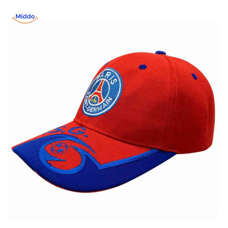 PSG sports cap with embroidered club logo detail.