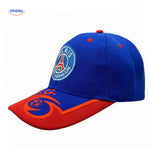 PSG football cap showing embroidered team emblem.