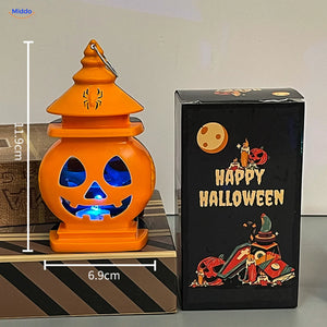 PumpkinGlow™ Castle — Multicolor handheld Halloween lantern