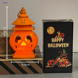 PumpkinGlow™ Castle — Warm Glow handheld Halloween lantern