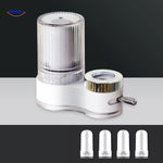 PureFlow faucet in blue with transparent body design showcase.
