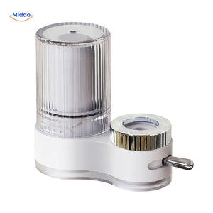 PureFlow faucet featuring chrome accents and white design elements.