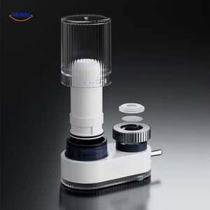 PureFlow faucet with visible filters and adjustable water settings.