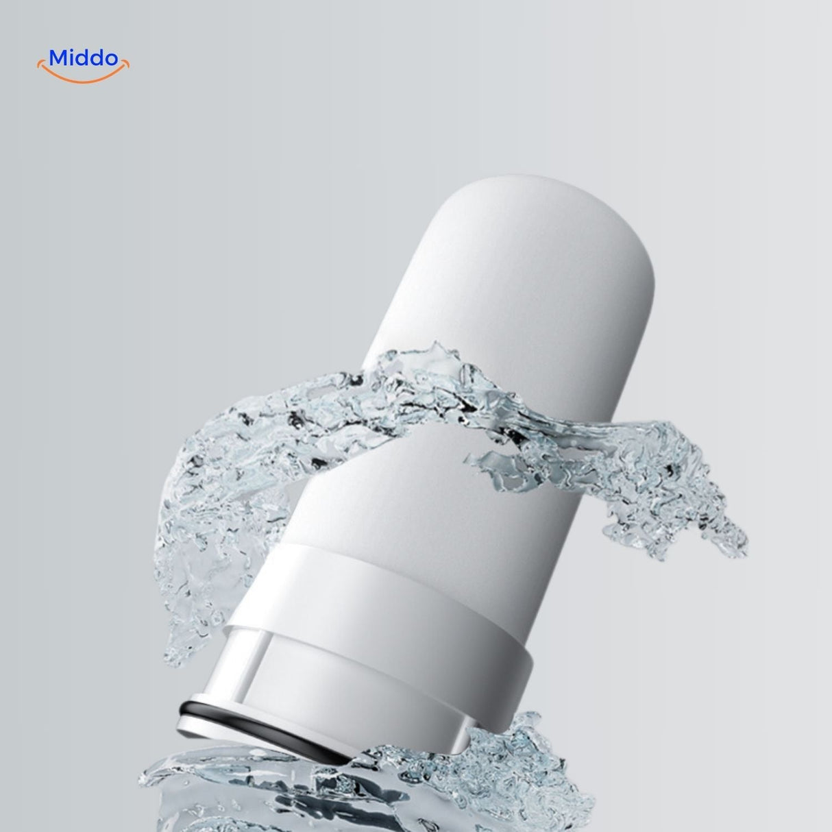PureFlow faucet demonstrating water spray function for rinsing.
