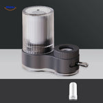 PureFlow faucet with transparent casing and gray-chrome metal parts.