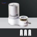 White PureFlow faucet displaying multiple available filter cartridges.
