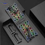 Black push-up board showing the complete multifunctional training design.